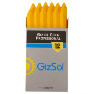 Caixa de giz amarelo cx com 20